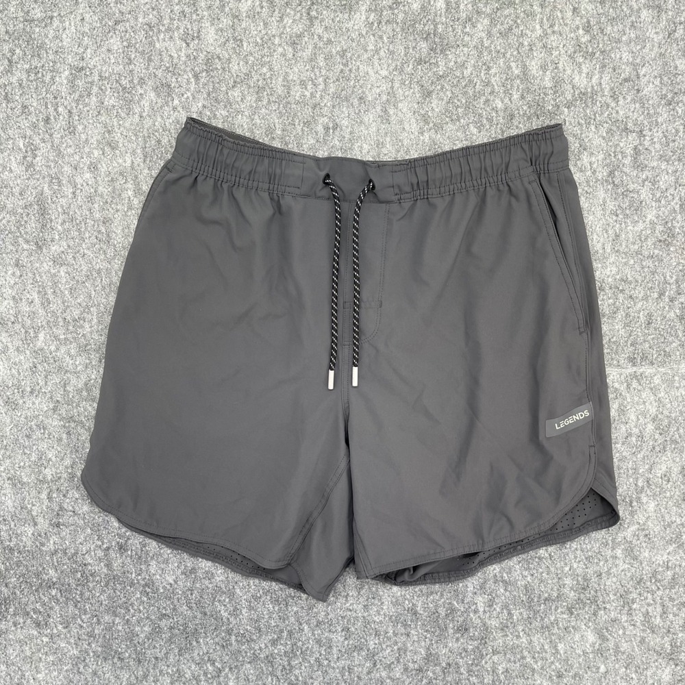 Legends Shorts Mens Large Charcoal Grey Athletic Running Training Aviation